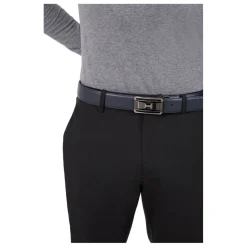 Ceinture ajustable - Croûte de cuir de vachette marine Ezra