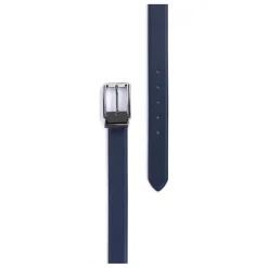 Ceinture ajustable - Croûte de cuir de vachette marine Miles