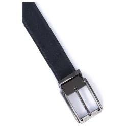 Ceinture ajustable - Croûte de cuir de vachette noir Matt