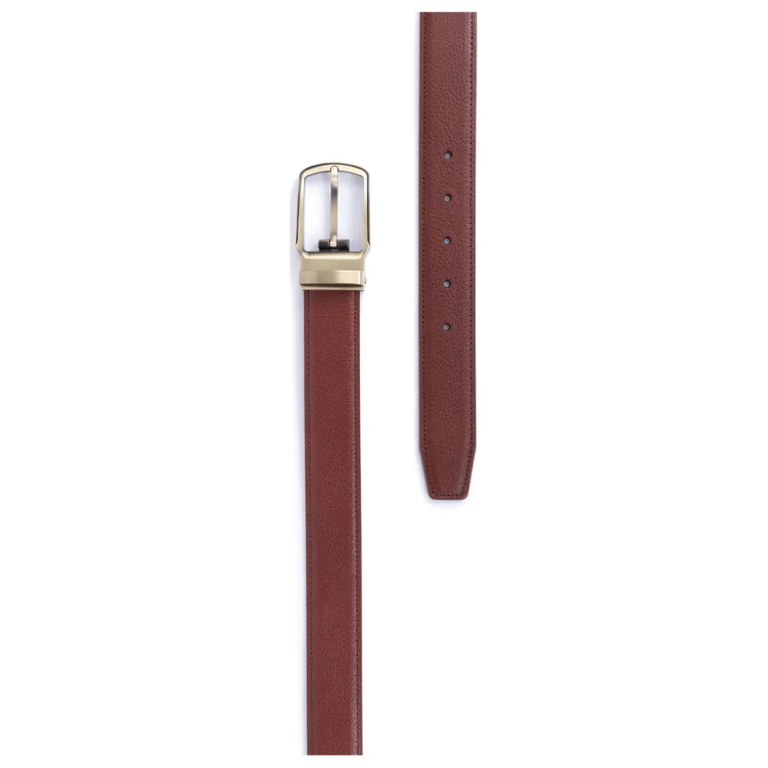 Ceinture ajustable - Cuir de vachette marron Sven