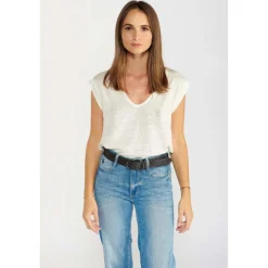Ceinture ALOE noir en cuir Mia
