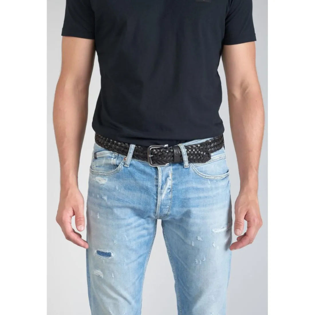 Ceinture en cuir BRAZO noir Xan