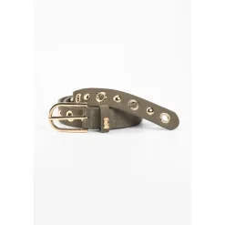 Ceinture en cuir STUDY kaki Sara