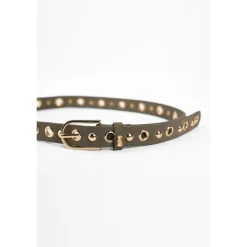 Ceinture en cuir STUDY kaki Sara