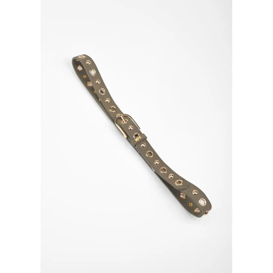 Ceinture en cuir STUDY kaki Sara
