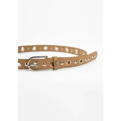 Ceinture en cuir STUDY marron Yule