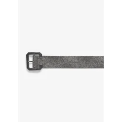 Ceinture Julia en cuir argenté noir
