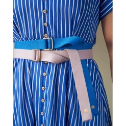 Ceinture Ursule Bleu Mécano 3 x 110 orange rougeâtre