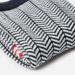 Chaussettes chevron marine en coton