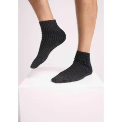 Chaussettes unisexe DORINE en cachemire noir lurex