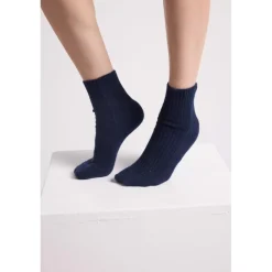 Chaussettes unisexe LENA en cachemire bleu marine