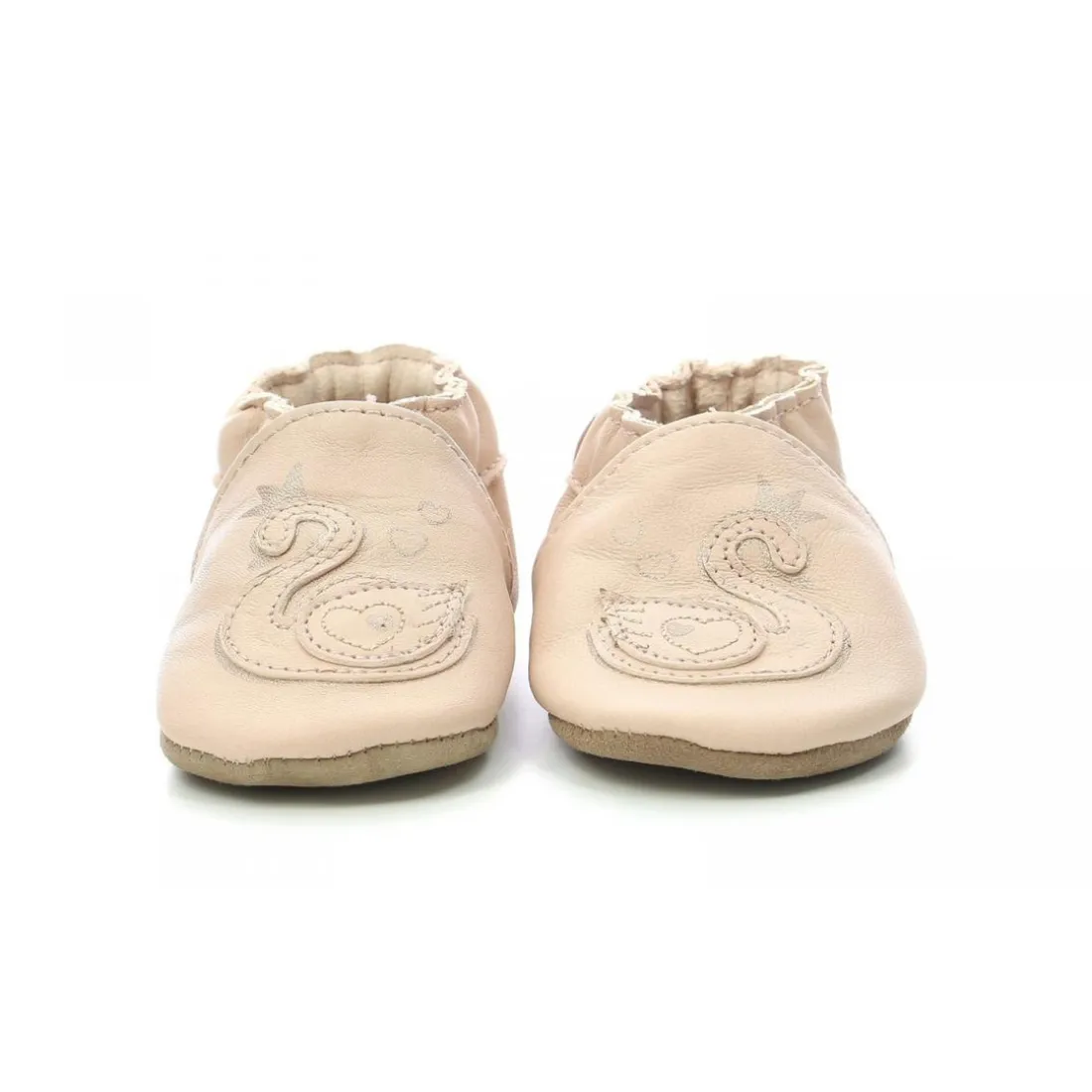 Chausson Bebe pour Fille en cuir rose clair