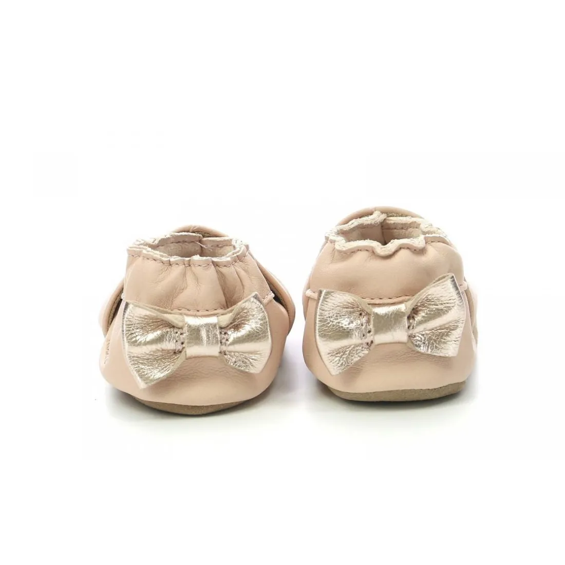 Chausson Bebe pour Fille en cuir rose clair