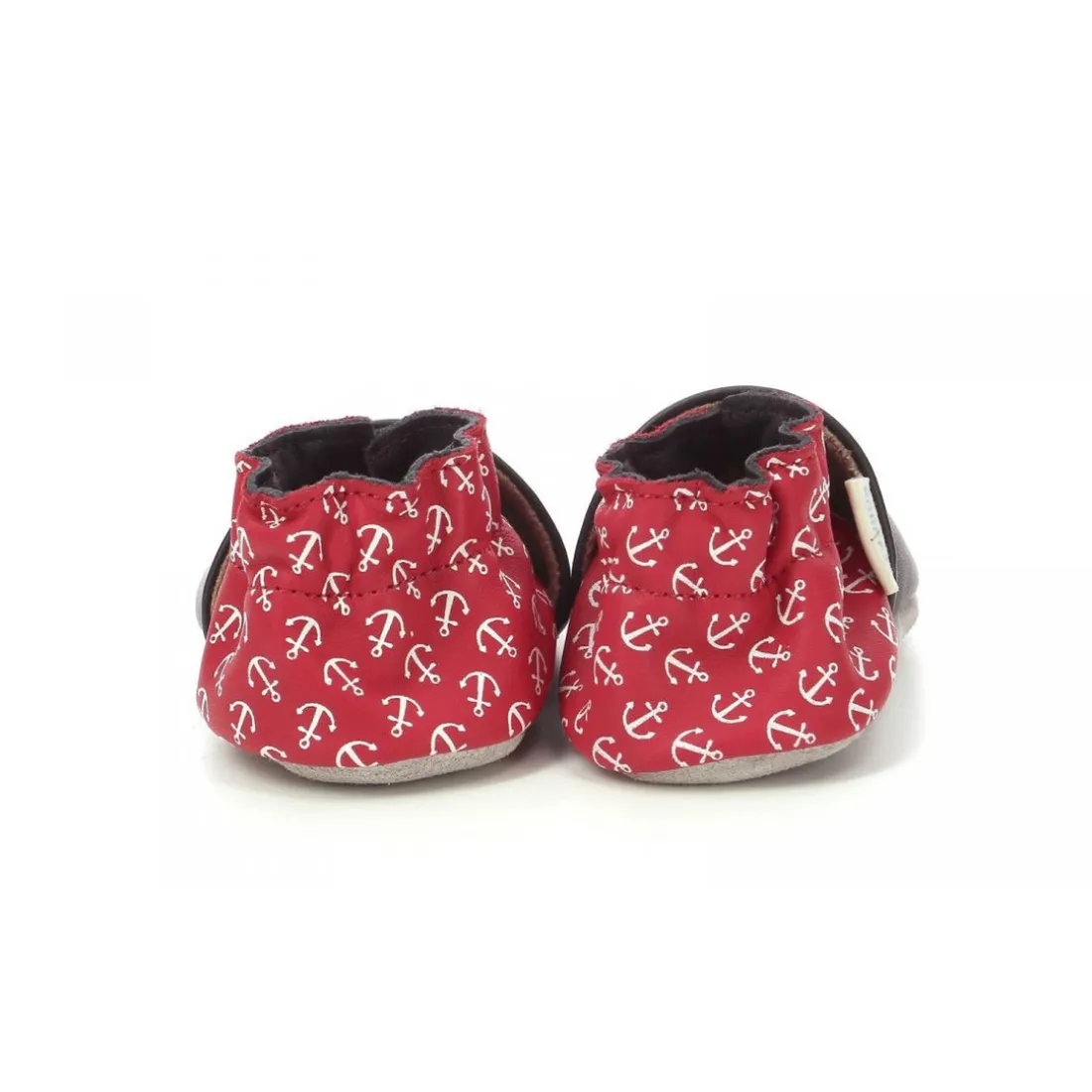 Chausson Bebe pour Garçon en cuir bleu marine