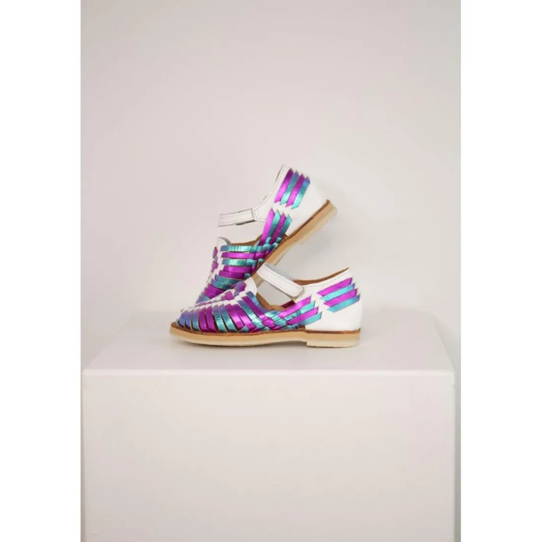 Chaussure en cuir tressé Alegria mermaid multicolore