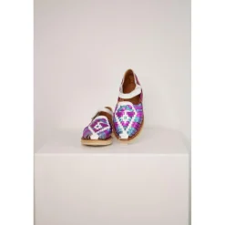 Chaussure en cuir tressé Alegria mermaid multicolore