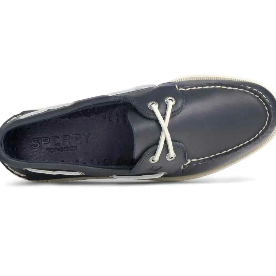 Chaussures Bateau Pour Homme A/O 2-EYE LEATHER - Cuir bleu