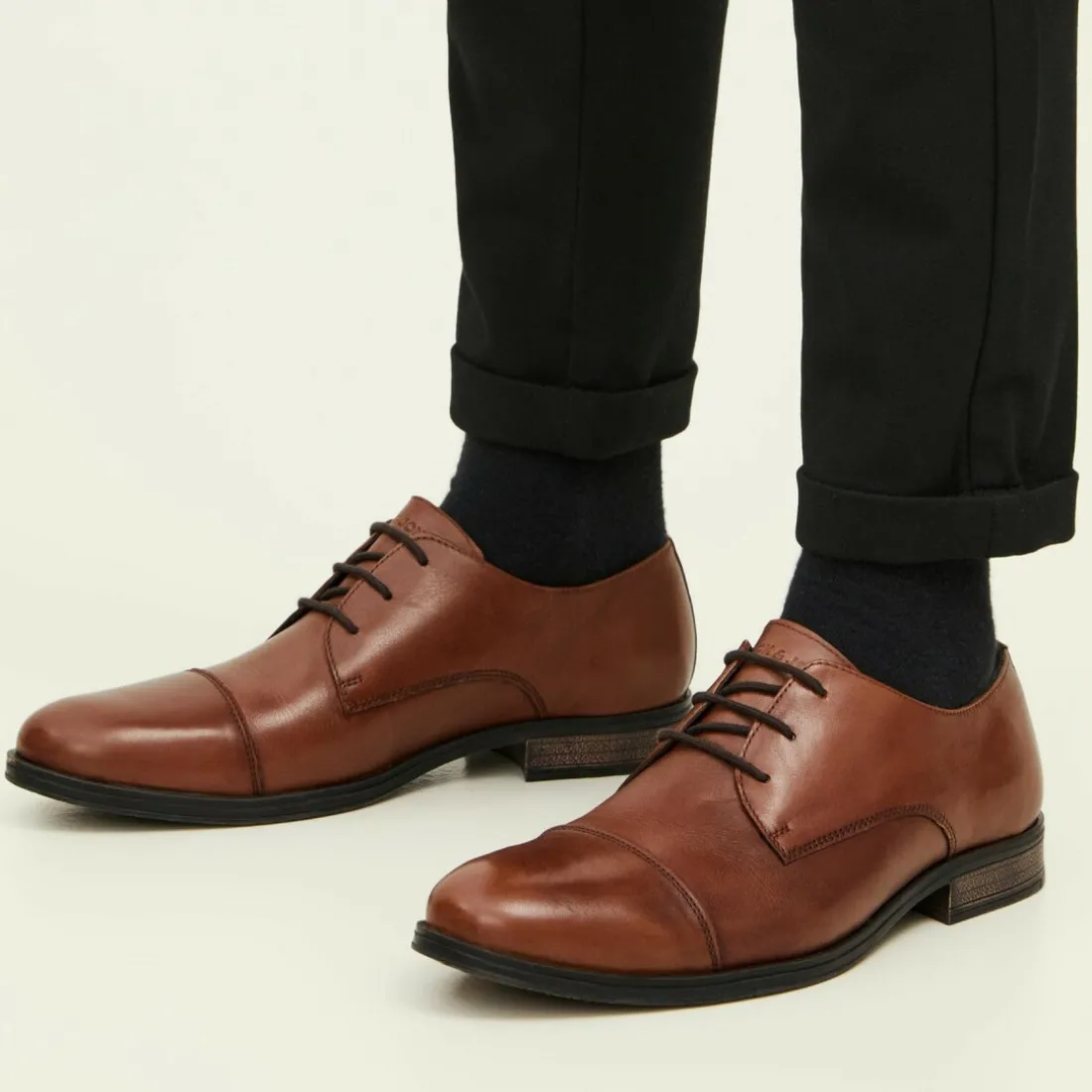 Chaussures de ville Basse Marron clair en coton