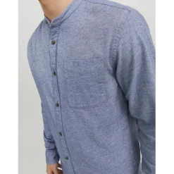 Chemise à boutons homme gris en coton Ed