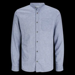 Chemise à boutons homme gris en coton Ed