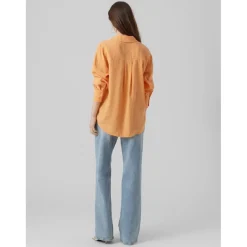 Chemise à manches classiques - Orange en coton modal
