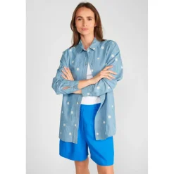 Chemise AUBEPIN bleu en coton