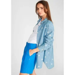 Chemise AUBEPIN bleu en coton