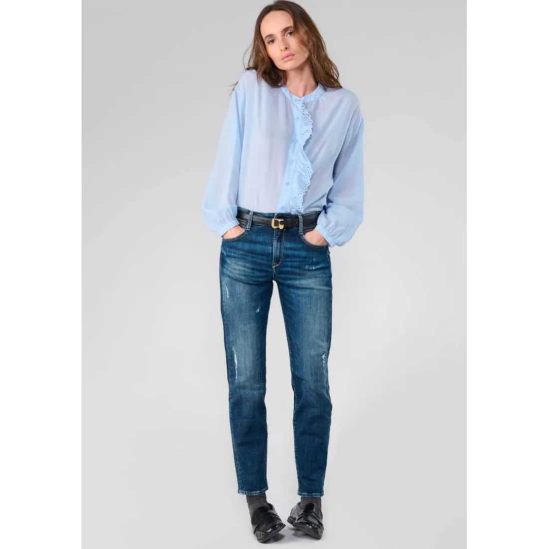 Chemise AUPS bleu en coton Dina