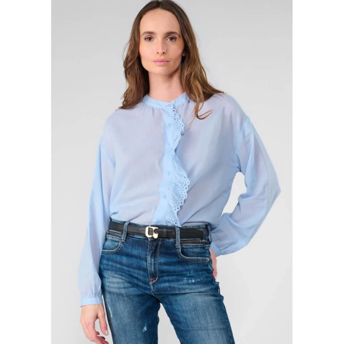 Chemise AUPS bleu en coton Dina