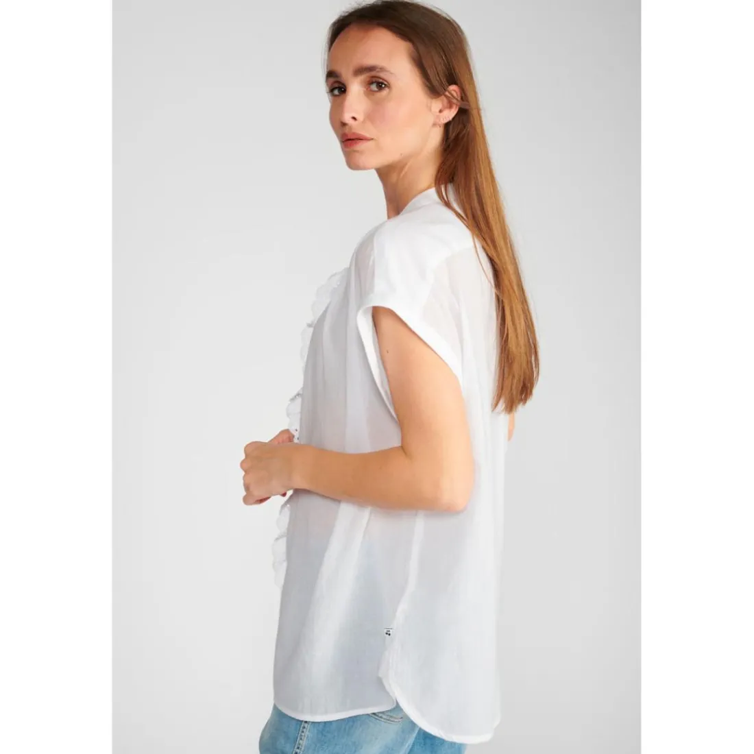 Chemise BARLEY blanc Lucie en coton