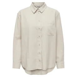 Chemise beige en lin