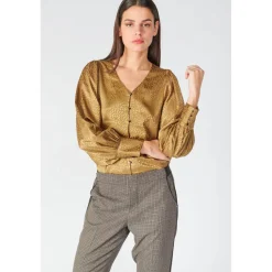 Chemise CAPRIA marron en viscose