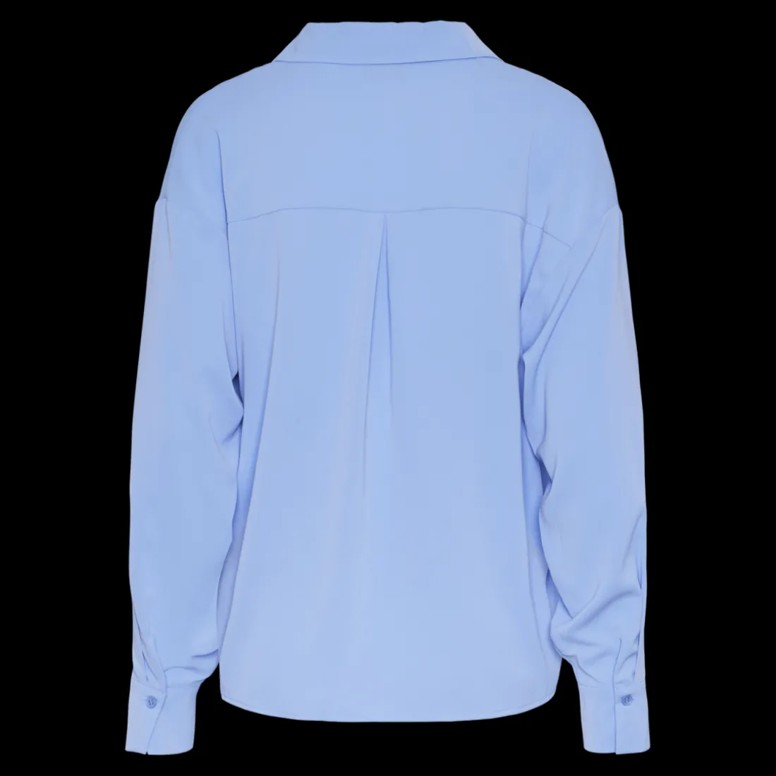 Chemise col boutonné manches longues bleu