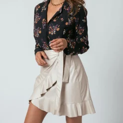 Chemise col tailleur fleurie Ipa en viscose