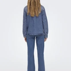 Chemise denim Ella Tai519 en coton bleu