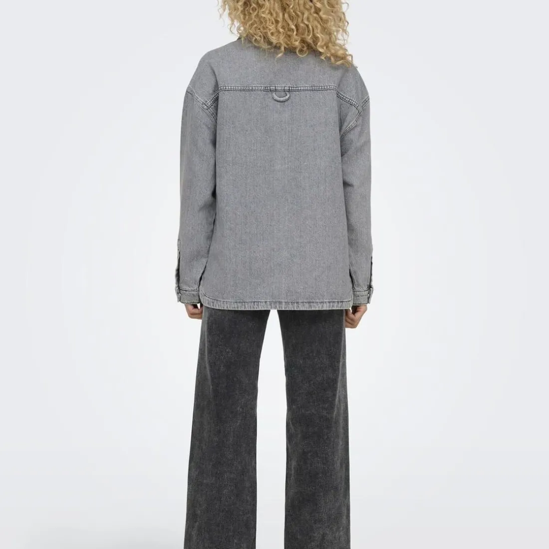 Chemise denim Emmie gris en coton Kara