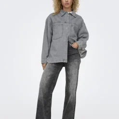 Chemise denim Emmie gris en coton Kara