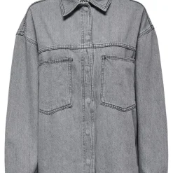 Chemise denim Emmie gris en coton Kara