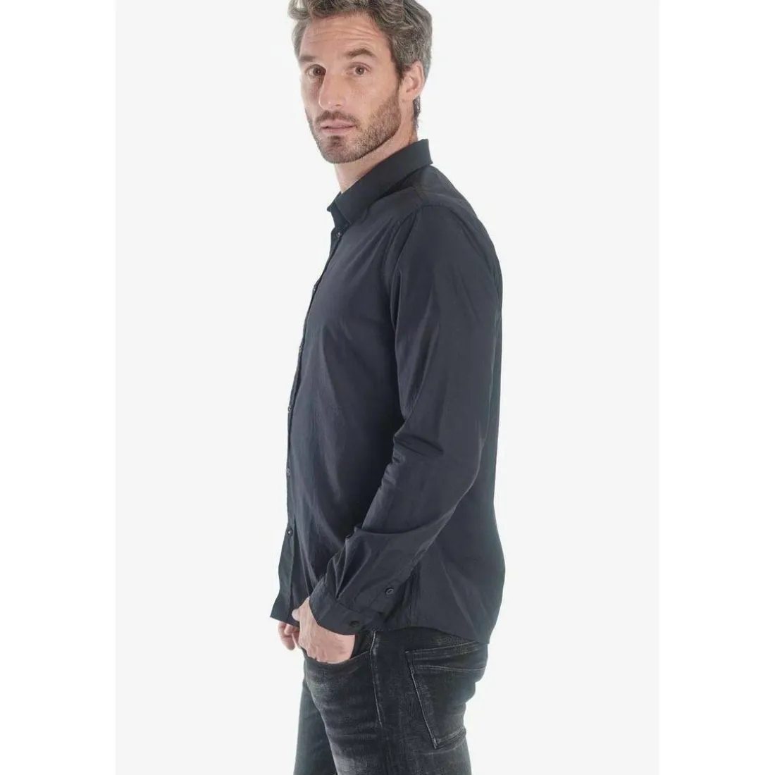 Chemise Dorus noire en coton