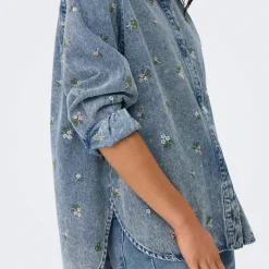 Chemise en jean bleu denim Lina