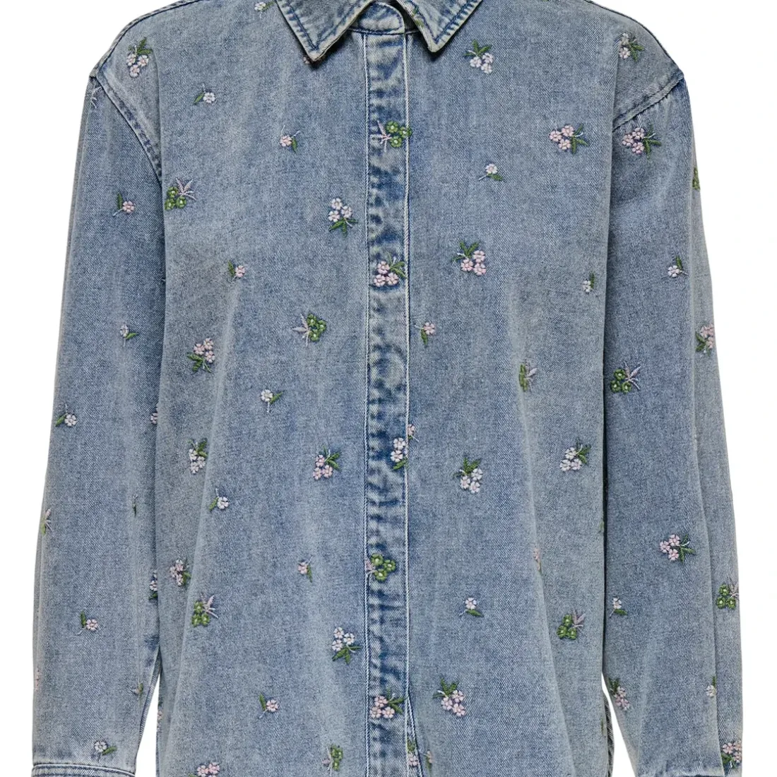 Chemise en jean bleu denim Lina