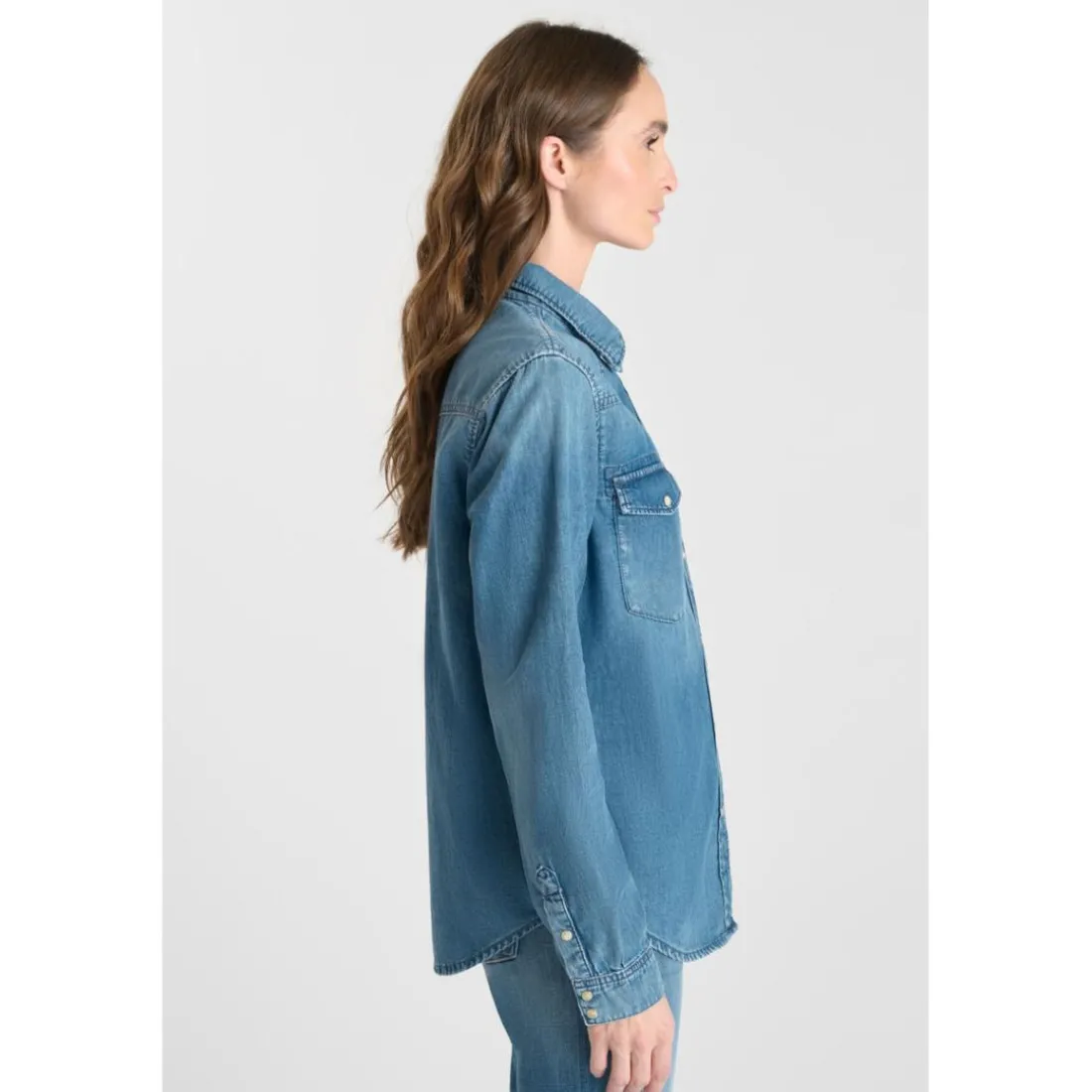 Chemise en jeans BARBARA bleu Kali