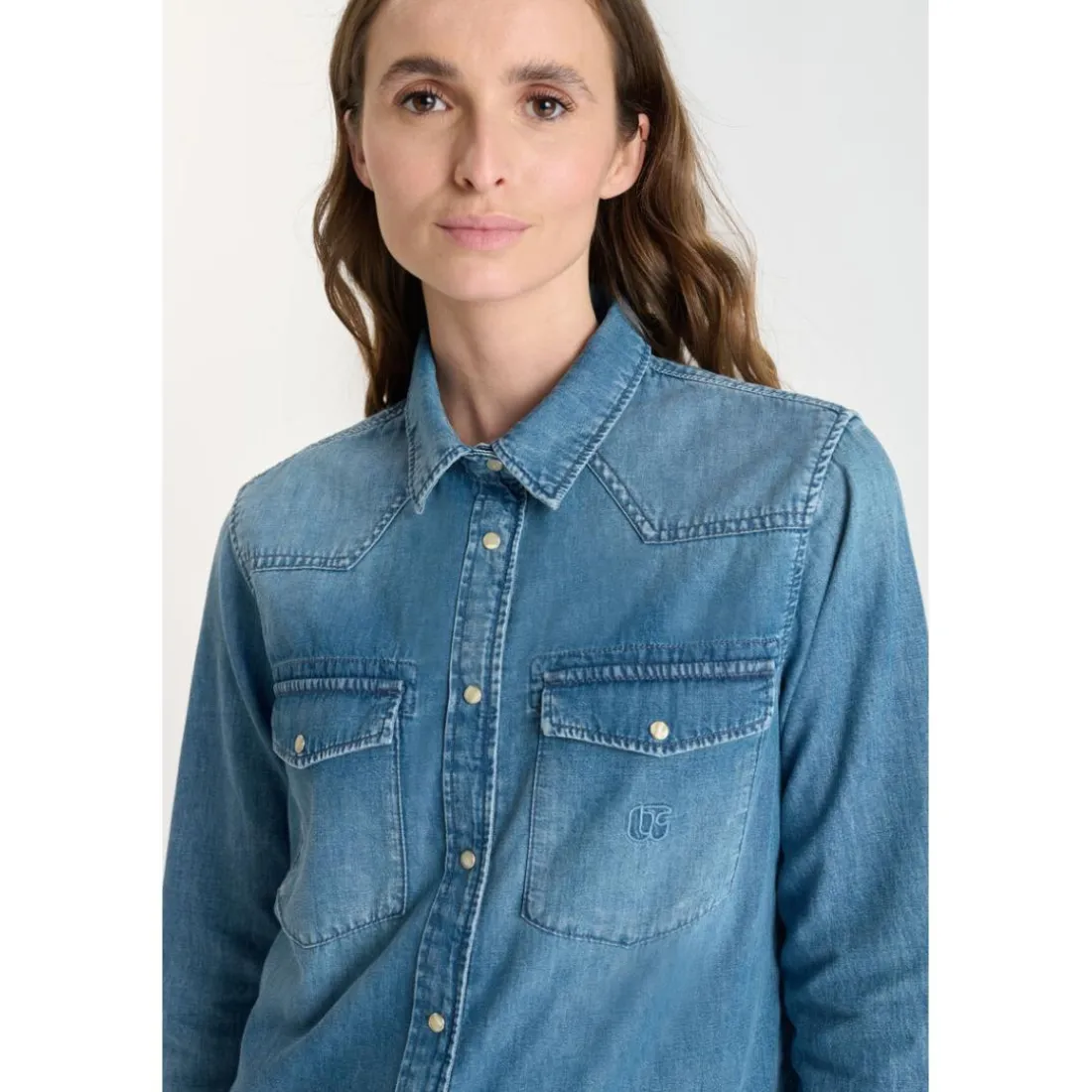 Chemise en jeans BARBARA bleu Kali