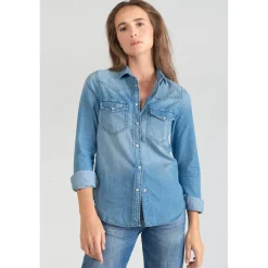 Chemise en jeans Juanita bleu clair