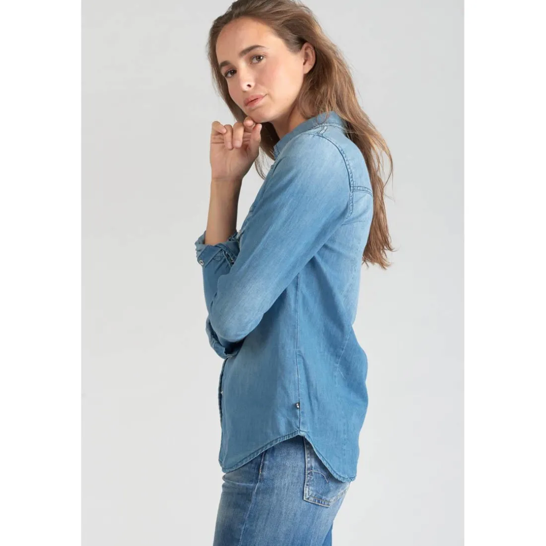 Chemise en jeans Juanita bleu clair