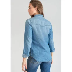 Chemise en jeans Juanita bleu clair