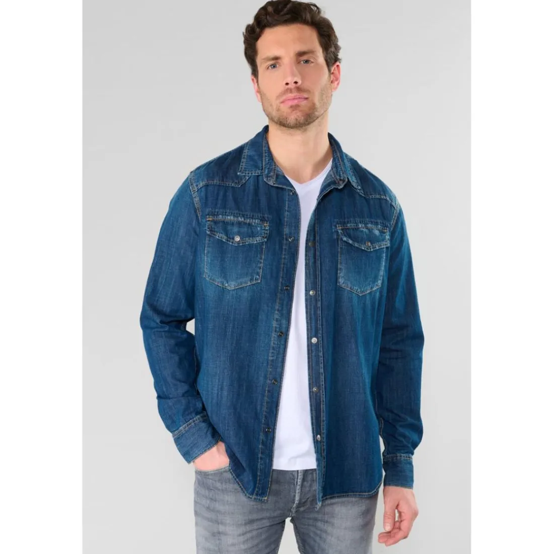 Chemise en jeans JUANITO bleu James