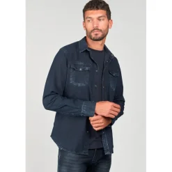 Chemise en jeans PEDRO bleu Sammy
