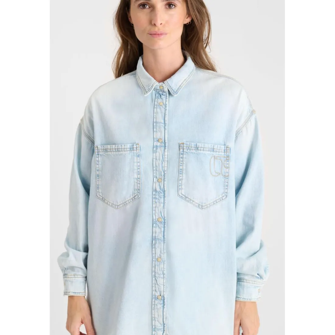 Chemise en jeans TULIPE bleu Vivi