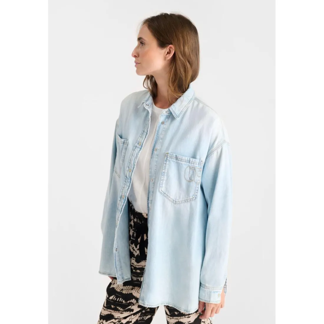 Chemise en jeans TULIPE bleu Vivi